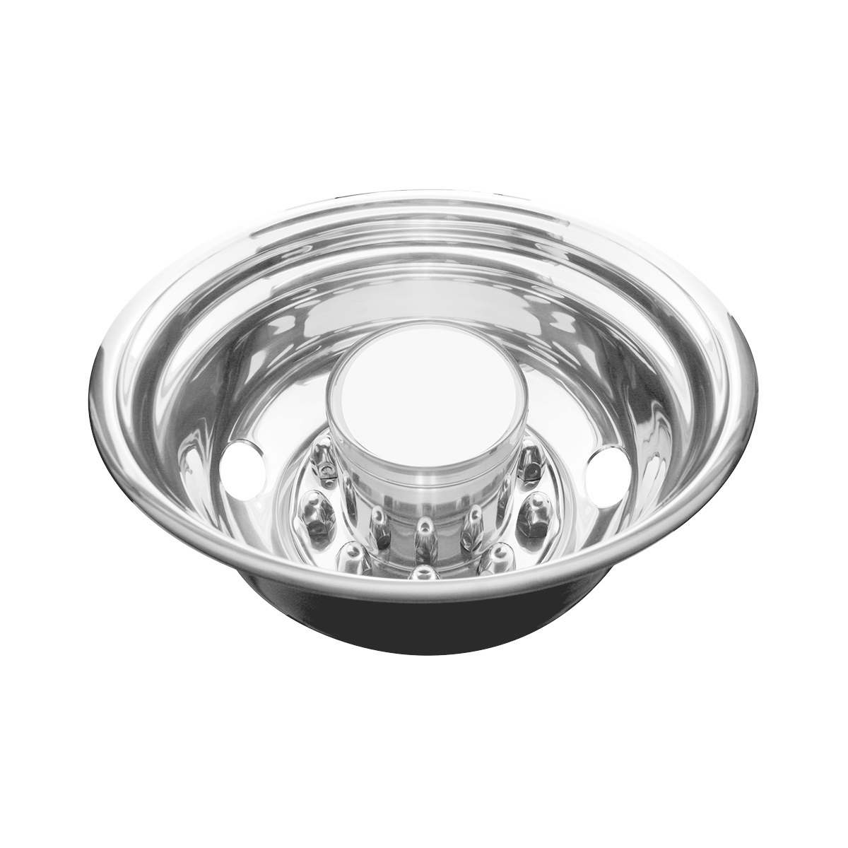 24-1/2" O.D. Stainless Rear Wheel Simulator Set - 2 Vent Hole, Stud Piloted