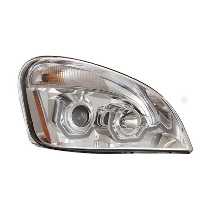 Chrome Projection Headlight With White LED Position Light For 2008-2017 Freightliner Cascadia - Driver and Passenger (2pcs)