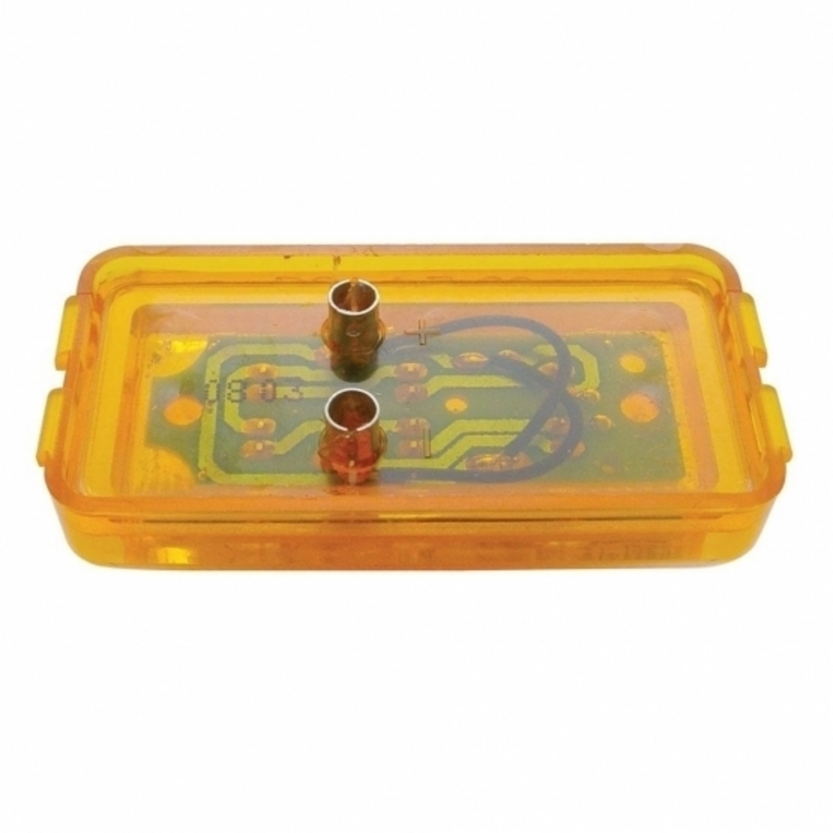 6 LED Rectangular Light (Clearance/Marker) - Amber LED/Amber Lens