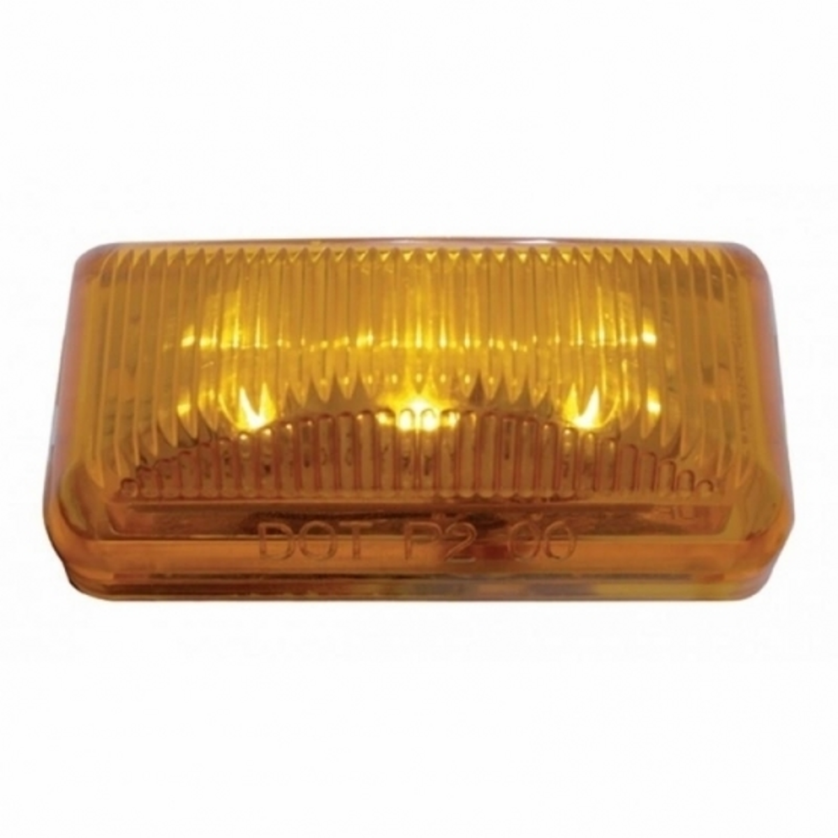 6 LED Rectangular Light (Clearance/Marker) - Amber LED/Amber Lens