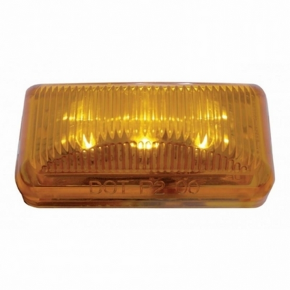 6 LED Rectangular Light (Clearance/Marker) - Amber LED/Amber Lens