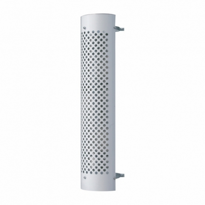 48" Tall 180 Degree Stainless Exhaust Muffler Shield For 7" Diameter Exhaust - Round Slot
