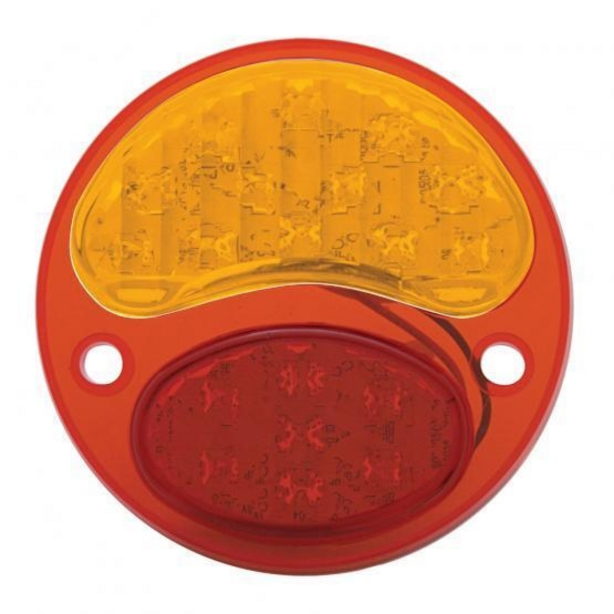 19 LED 6V Tail Light For 1928-31 Ford Model A - R/H, Red & Amber Lens