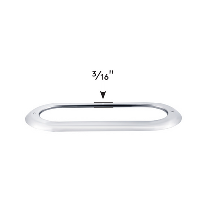 Stainless Steel Light Bezel For 6" Oval Grommet Mounted Light