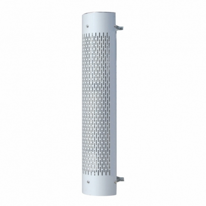 48" Tall 180 Degree Stainless Exhaust Muffler Shield For 7" Diameter Exhaust - Vertical Slot