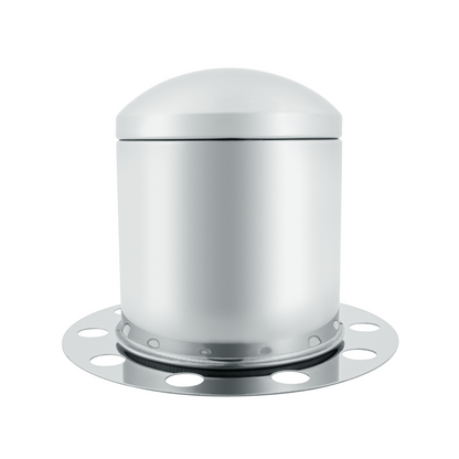 Stainless Dome Rear Axle Cover 3PC Kit For 33mm Nut Cover - Steel/Aluminum Wheel
