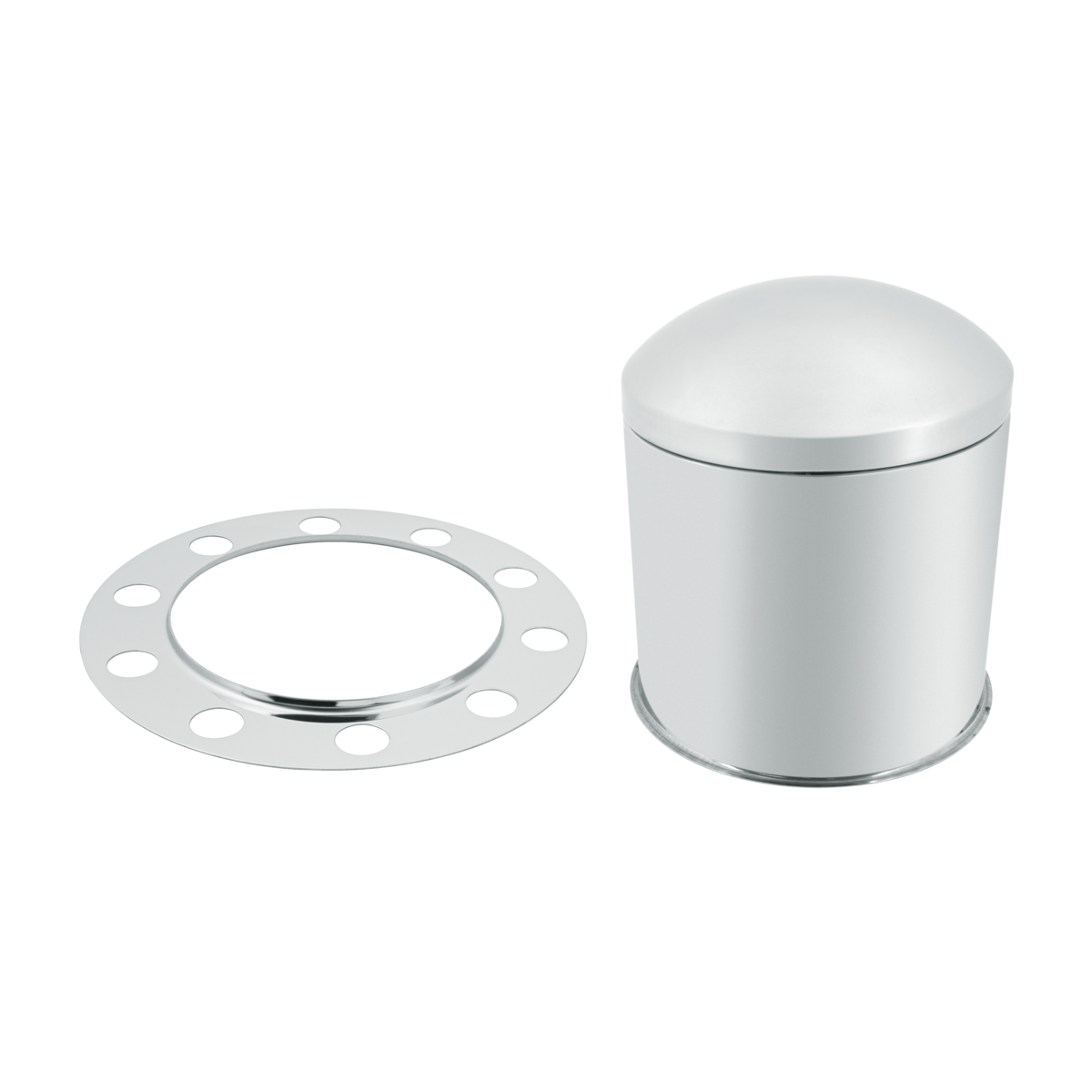 Stainless Dome Rear Axle Cover 3PC Kit For 33mm Nut Cover - Steel/Aluminum Wheel