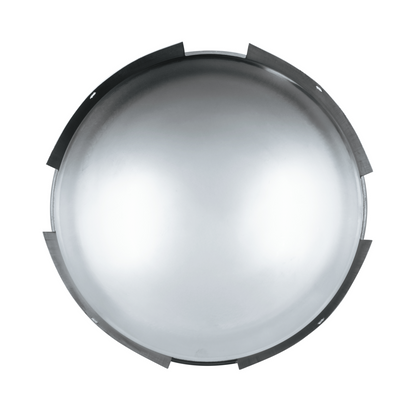 4 Even Notched Stainless Steel Dome Front Hubcap - 1" Lip