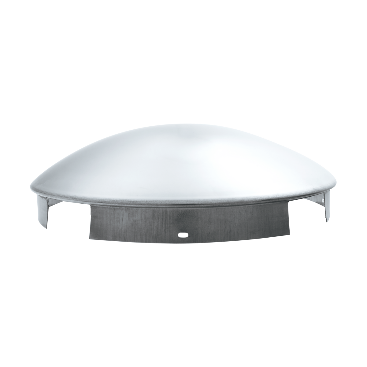 4 Even Notched Stainless Steel Dome Front Hubcap - 1" Lip