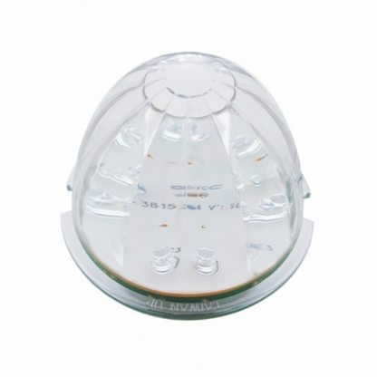 Fog Light Cover With 17 Amber LED Watermelon Light & Visor For 2007-17 KW T660- Driver -Clear Lens