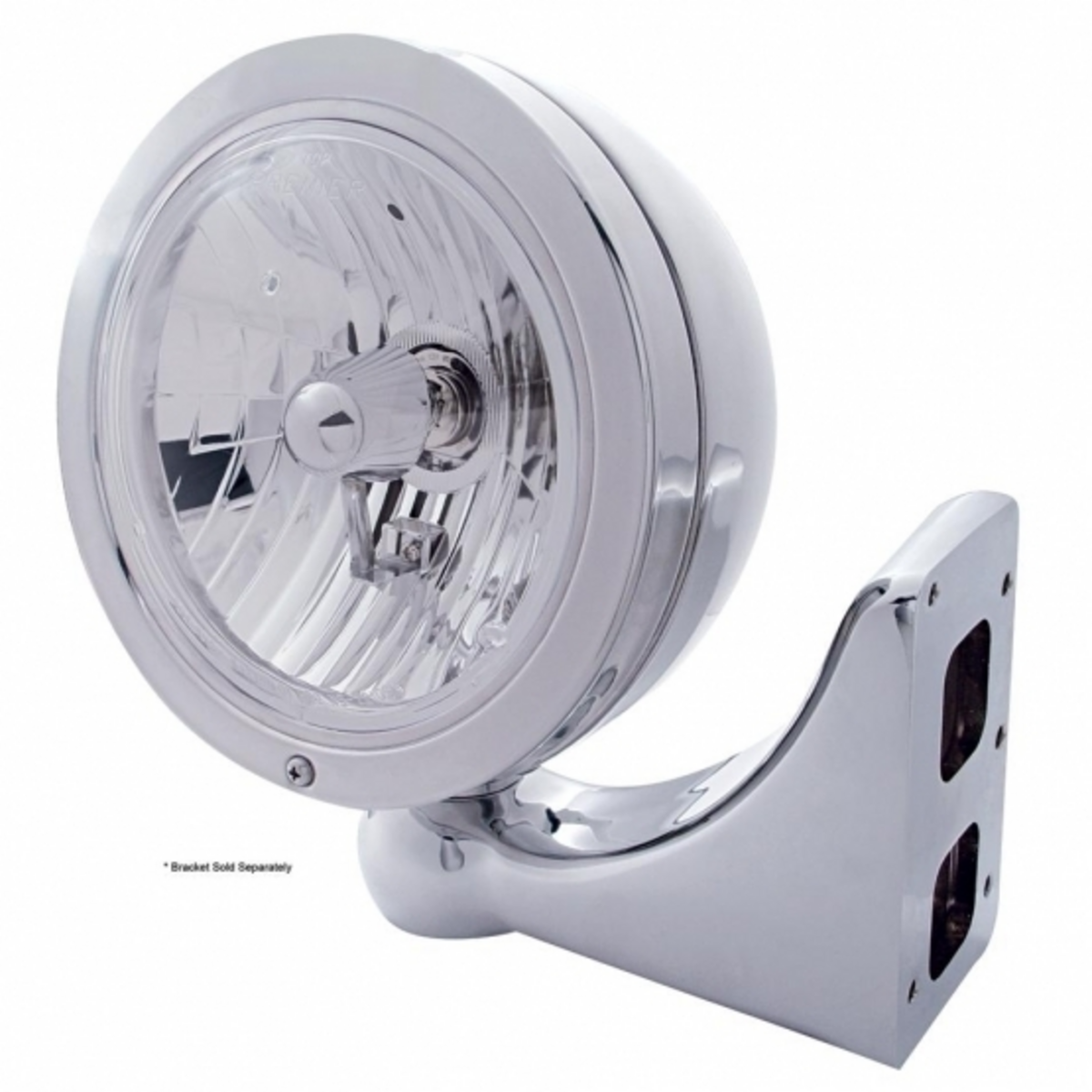 Stainless Steel "Bullet" Classic Headlight Crystal H4 Bulb