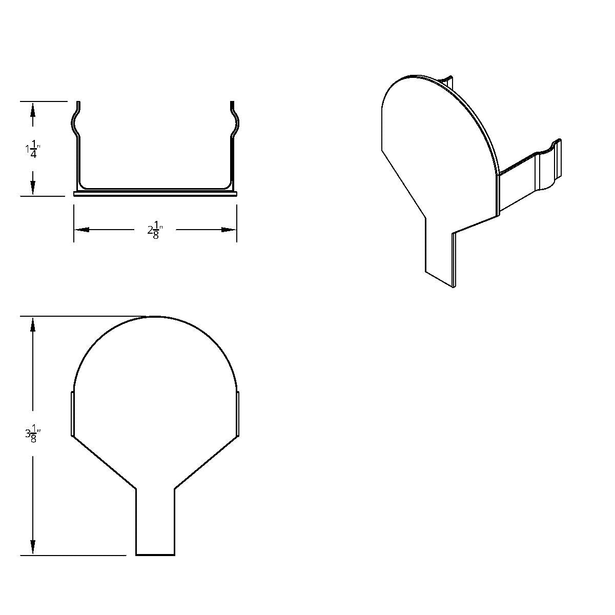 2" Stainless Mud Flap Hanger End Plug