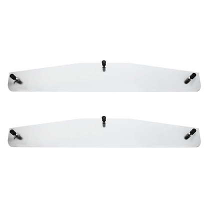4" X 24" Chrome Standard Bottom Mud Flap Plate - Welded Stud (Pair)