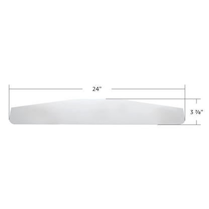 4" X 24" Chrome Standard Bottom Mud Flap Plate - Welded Stud (Pair)