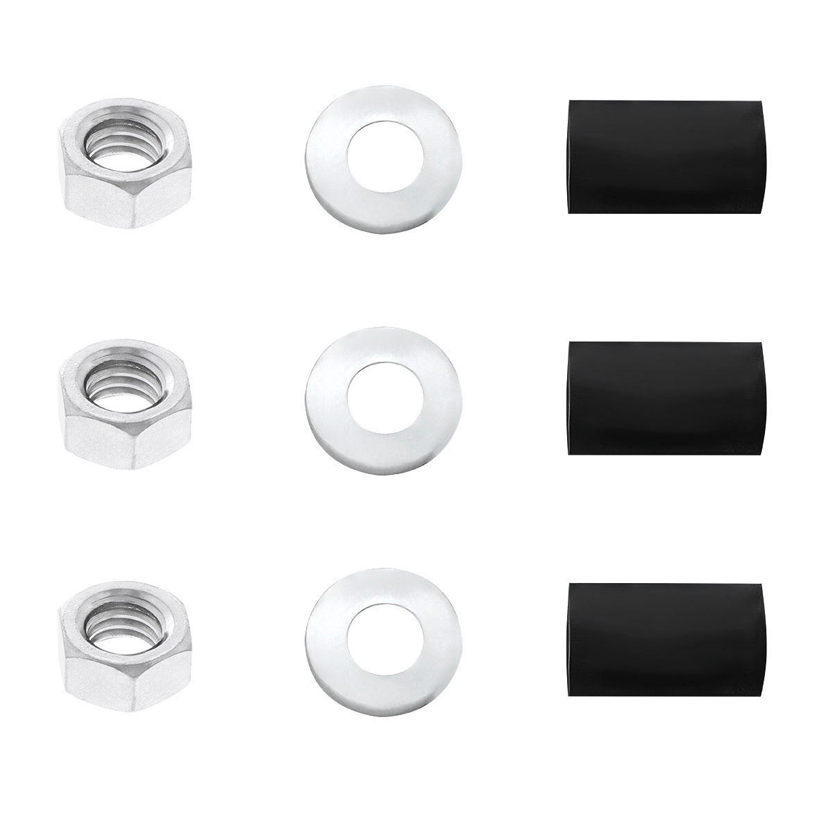 4" X 24" Chrome Standard Bottom Mud Flap Plate - Welded Stud (Pair)