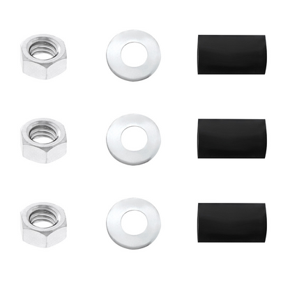 4" X 24" Chrome Standard Bottom Mud Flap Plate - Welded Stud (Pair)