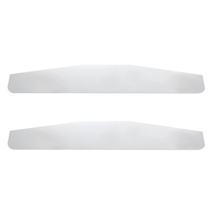 4" X 24" Chrome Standard Bottom Mud Flap Plate - Welded Stud (Pair)