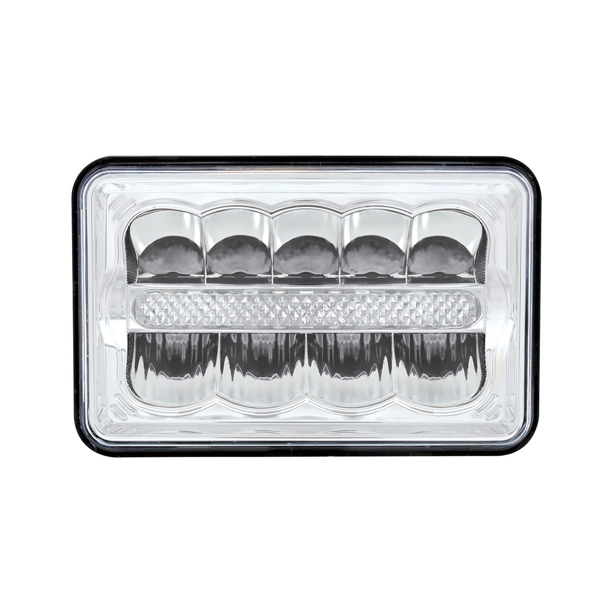 ULTRALIT - 9 High Power LED 4" X 6" Rectangular Light With White Position Light Bar