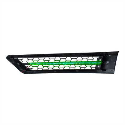 Hood Air Intake Grille With Green LED For 2018-2024 Freightliner Cascadia 126 - Passenger