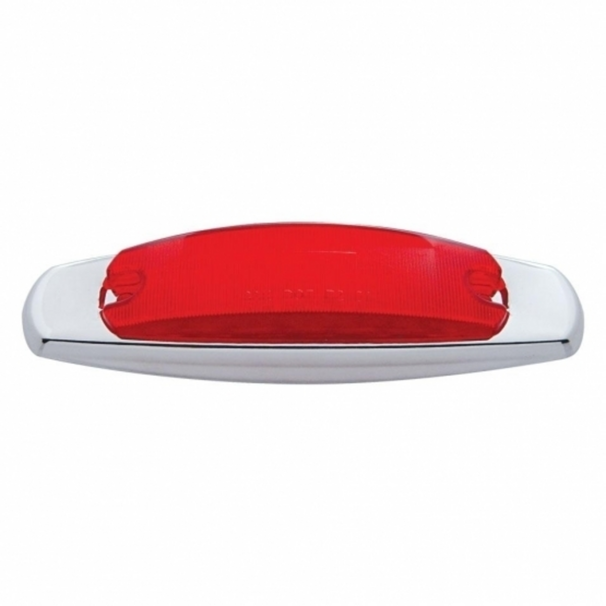 12 LED Rectangular Light (Clearance/Marker) With Chrome Bezel - Red LED/Red Lens