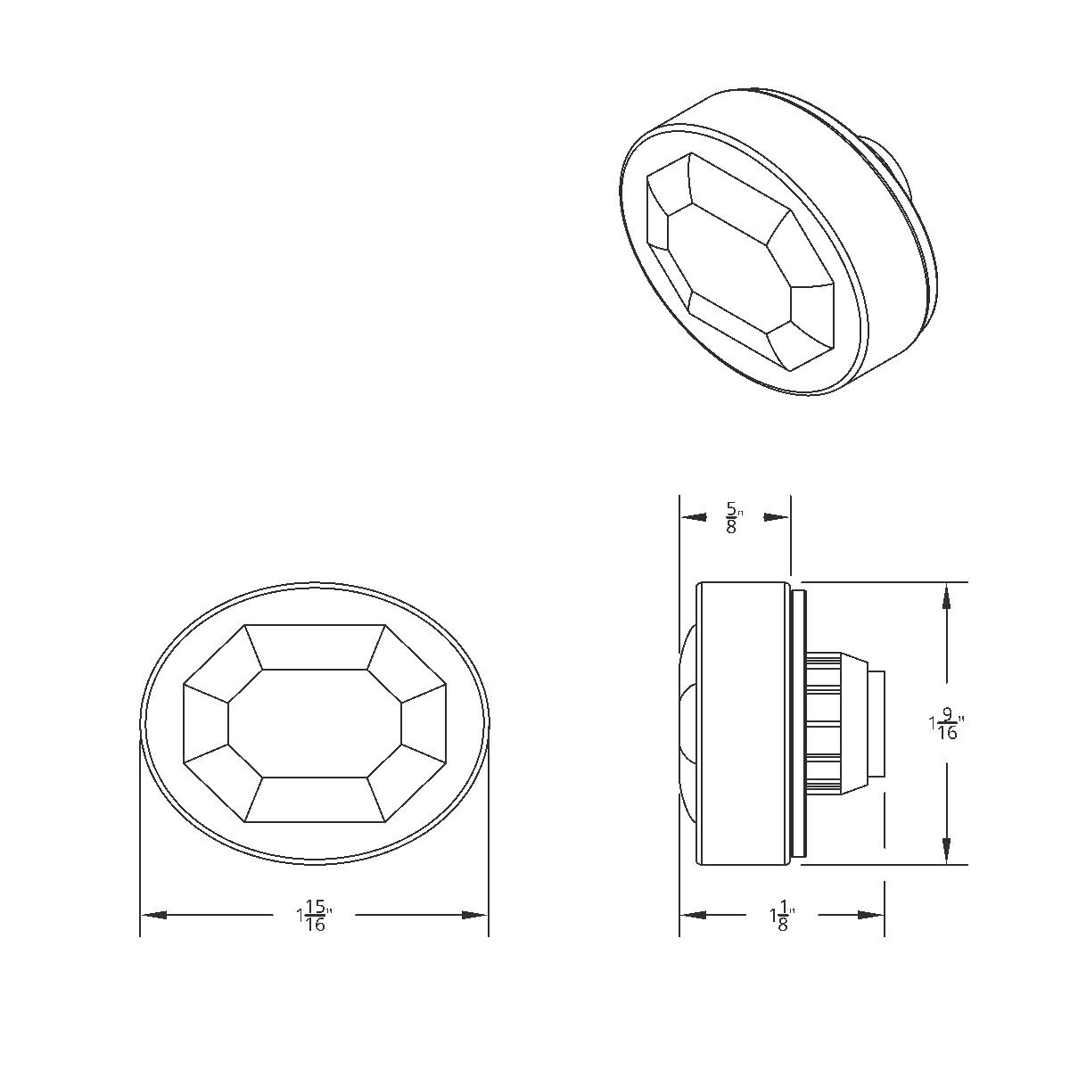 3 LED Oval Clearance/Marker Light-Red LED/Red Lens