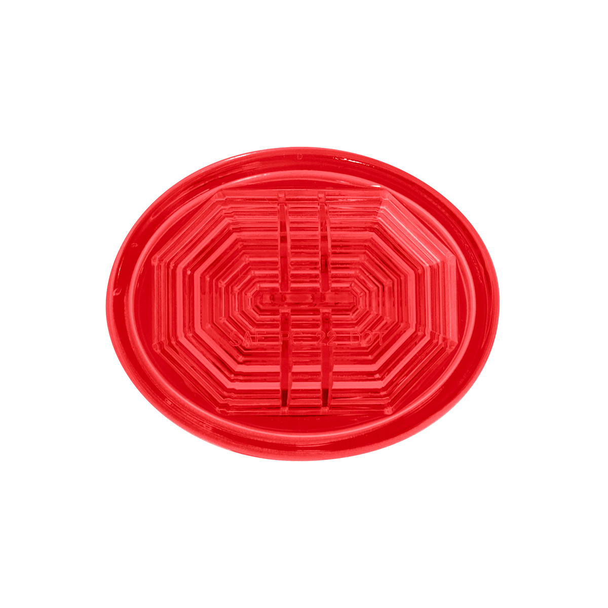 3 LED Oval Clearance/Marker Light-Red LED/Red Lens
