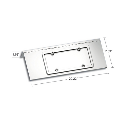 Stainless Single License Plate/Swing Plate For Peterbilt 388 (2008-2015) & 389 (2008-2023)