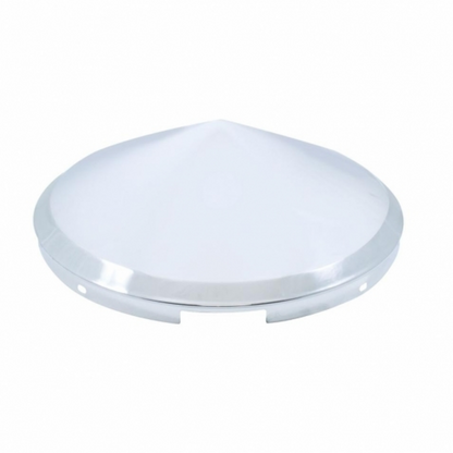 4 Even Notched Stainless Steel Pointed Front Hubcap - 7/16" Lip