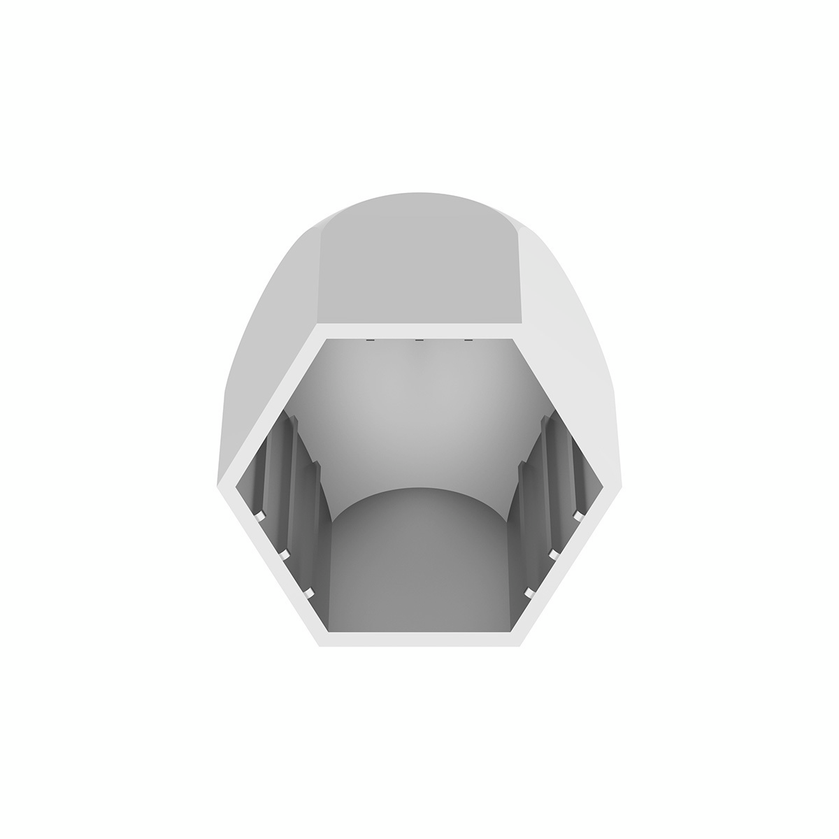 11/16" X 1-5/16" Chrome Plastic Bullet Nut Cover - Push-On (50-Pack)
