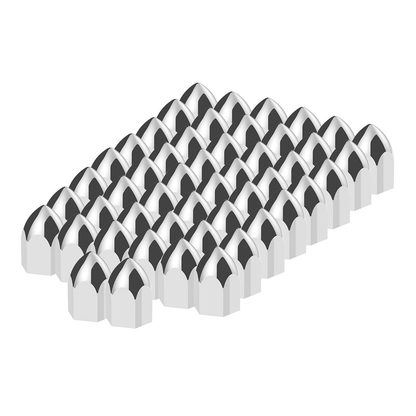 11/16" X 1-5/16" Chrome Plastic Bullet Nut Cover - Push-On (50-Pack)