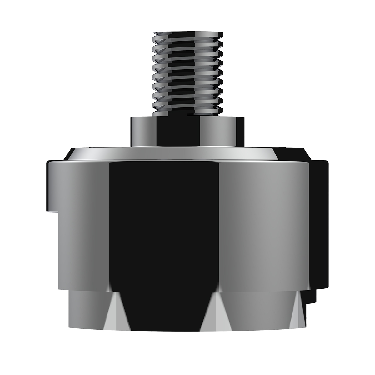 1/2"-13 Thread-On Shift Knob Mounting Adapter For Eaton Fuller Style 13/15/18 Shifter - Chrome (Bulk)