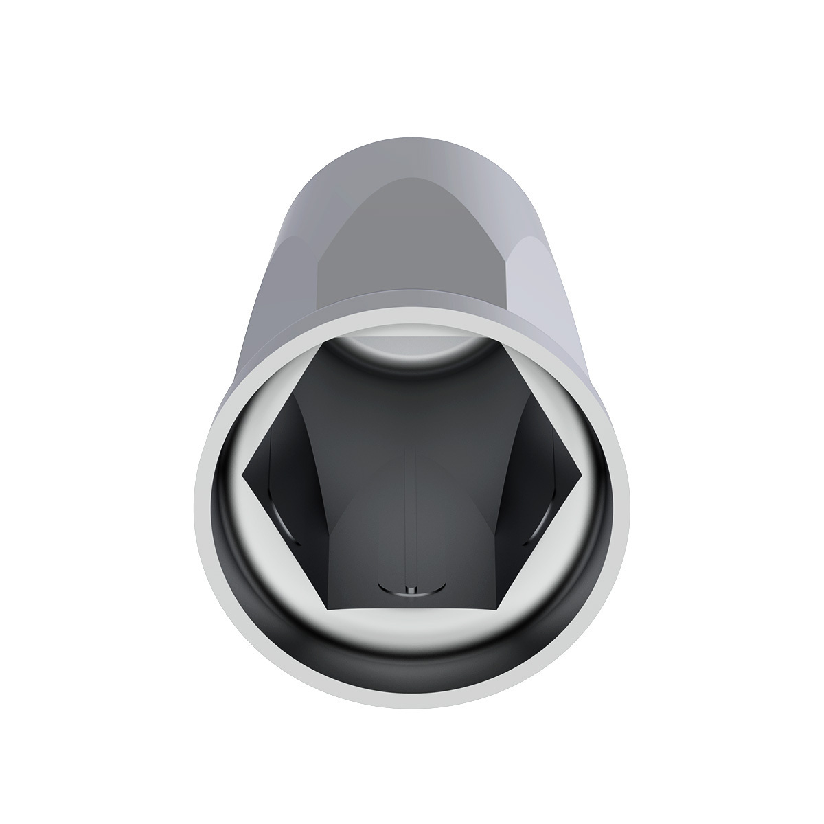 33mm X 3-1/4" Chrome Plastic Tall Nut Covers With Flange - Push-On (Box of 20)