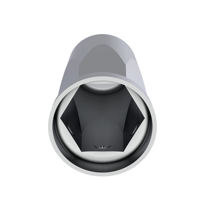 33mm X 3-1/4" Chrome Plastic Tall Nut Covers With Flange - Push-On (Box of 20)