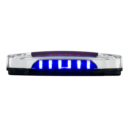 6 Amber LED Light (Clearance/Marker) With 6 Blue LED Side Ditch Light