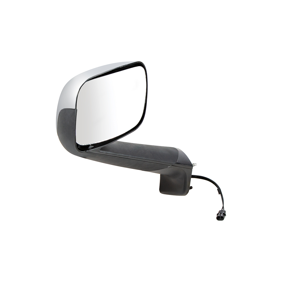 Chrome Hood Mirror With Heated Lens For 2018-2026 Freightliner Cascadia - Driver and Passenger (2pcs)