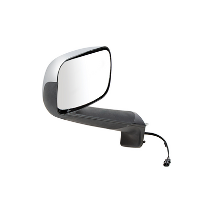 Chrome Hood Mirror With Heated Lens For 2018-2026 Freightliner Cascadia - Driver and Passenger (2pcs)