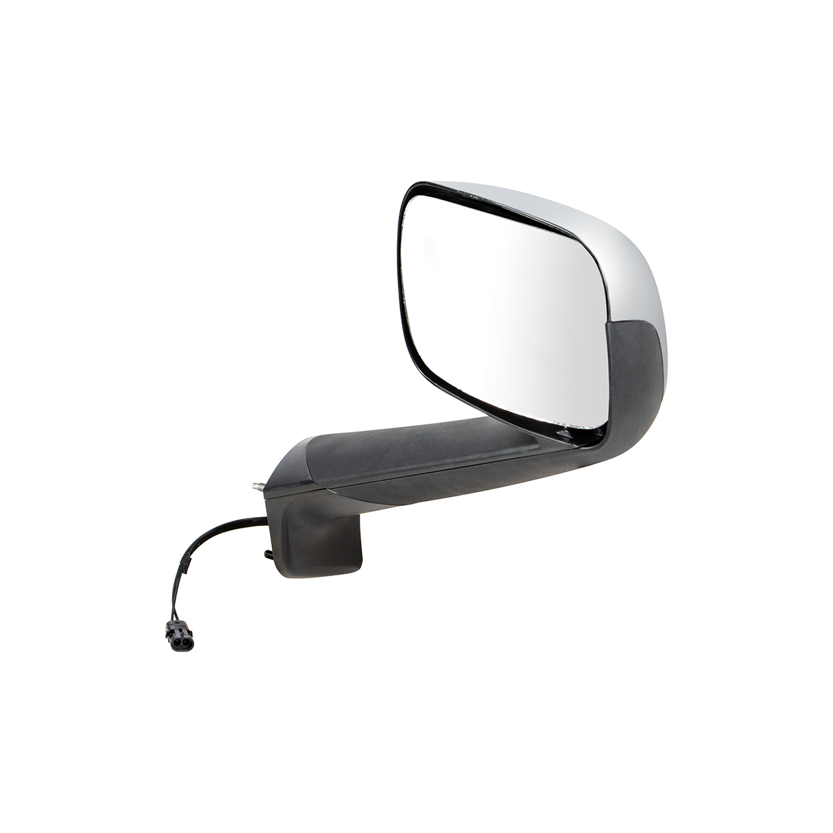 Chrome Hood Mirror With Heated Lens For 2018-2026 Freightliner Cascadia - Driver and Passenger (2pcs)