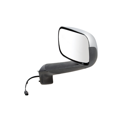 Chrome Hood Mirror With Heated Lens For 2018-2026 Freightliner Cascadia - Driver and Passenger (2pcs)