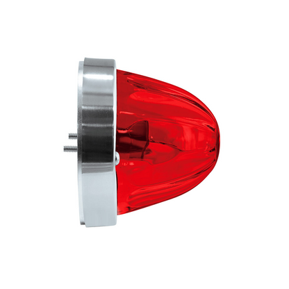 Dual Function Glass Watermelon Flush Mount Kit With LED Bulb - Red LED/Red Lens