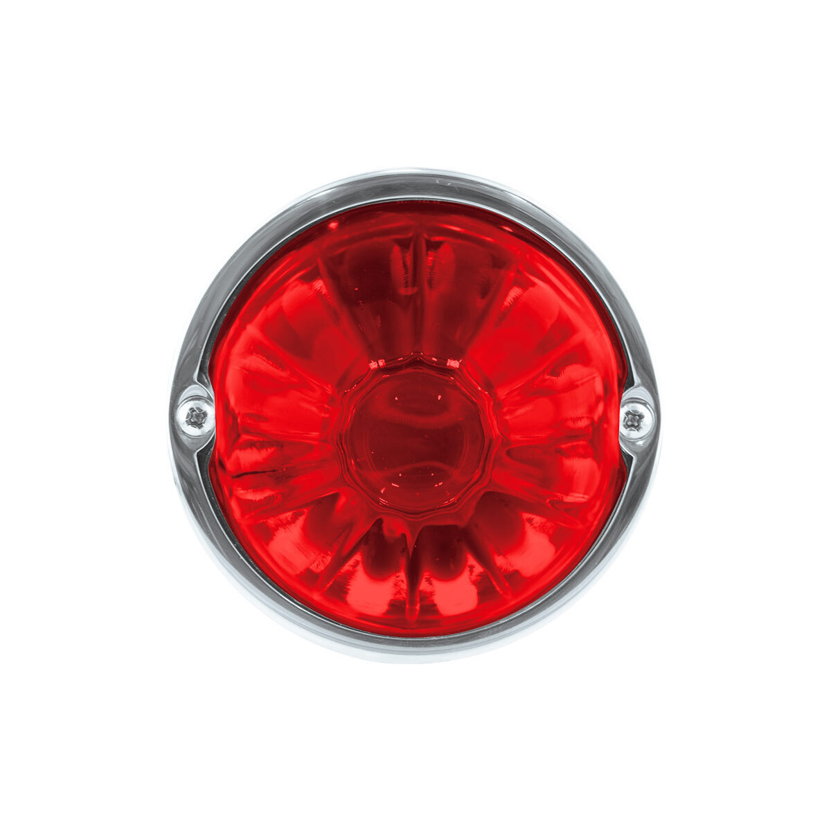 Dual Function Glass Watermelon Flush Mount Kit With LED Bulb - Red LED/Red Lens