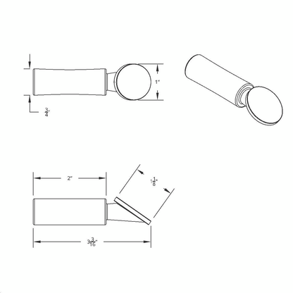 Chrome Interior Rear View Mirror Bracket For Ford Mustang (1968-69) & Bronco (1966-77)