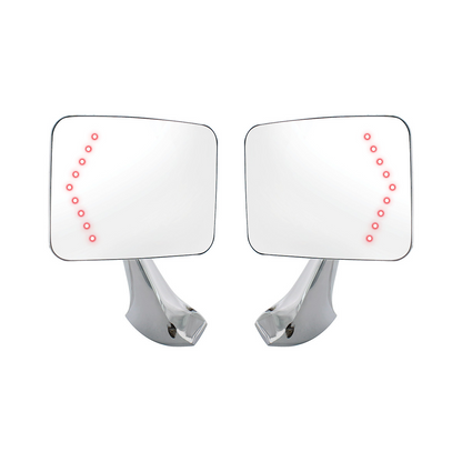 Exterior Mirror Bundle With LED Turn Signal for 1970-1972 Chevy & GMC Truck (Pair)