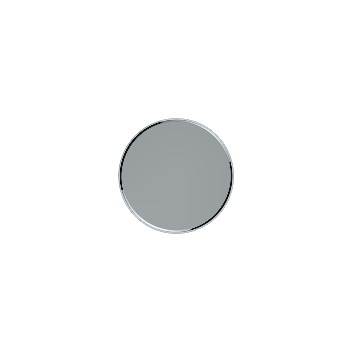 33mm X 6-1/2" Chrome Plastic Tall Cylinder Nut Cover - Thread-On (Bulk)