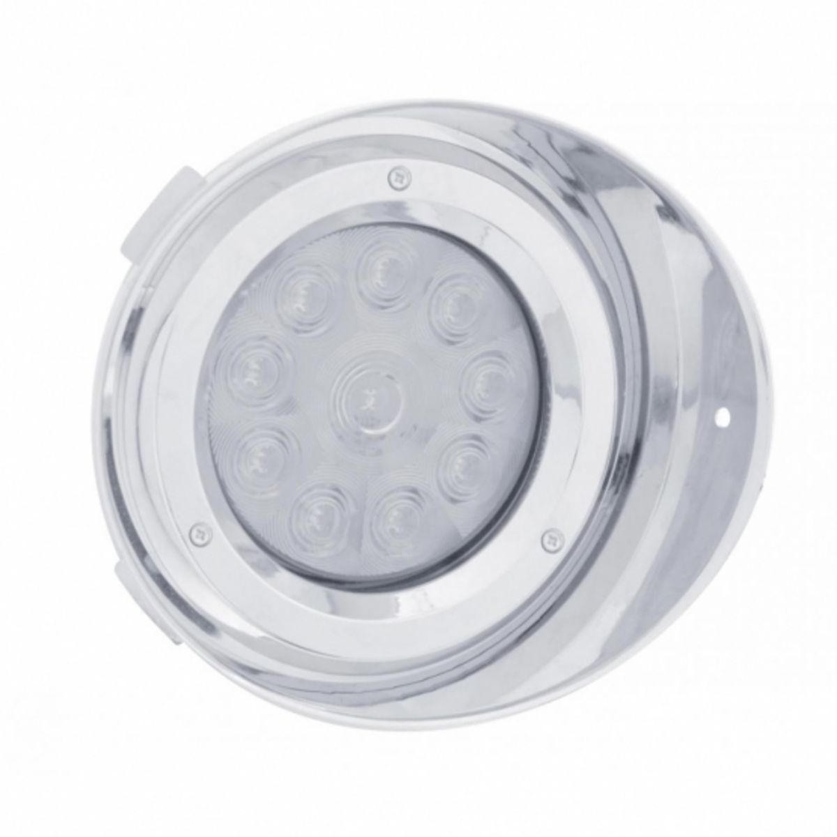 10 LED DRL Conversion Kit Without Visor For Pre-2005 Freightliner Century- Passenger -Amber LED/Clear Lens