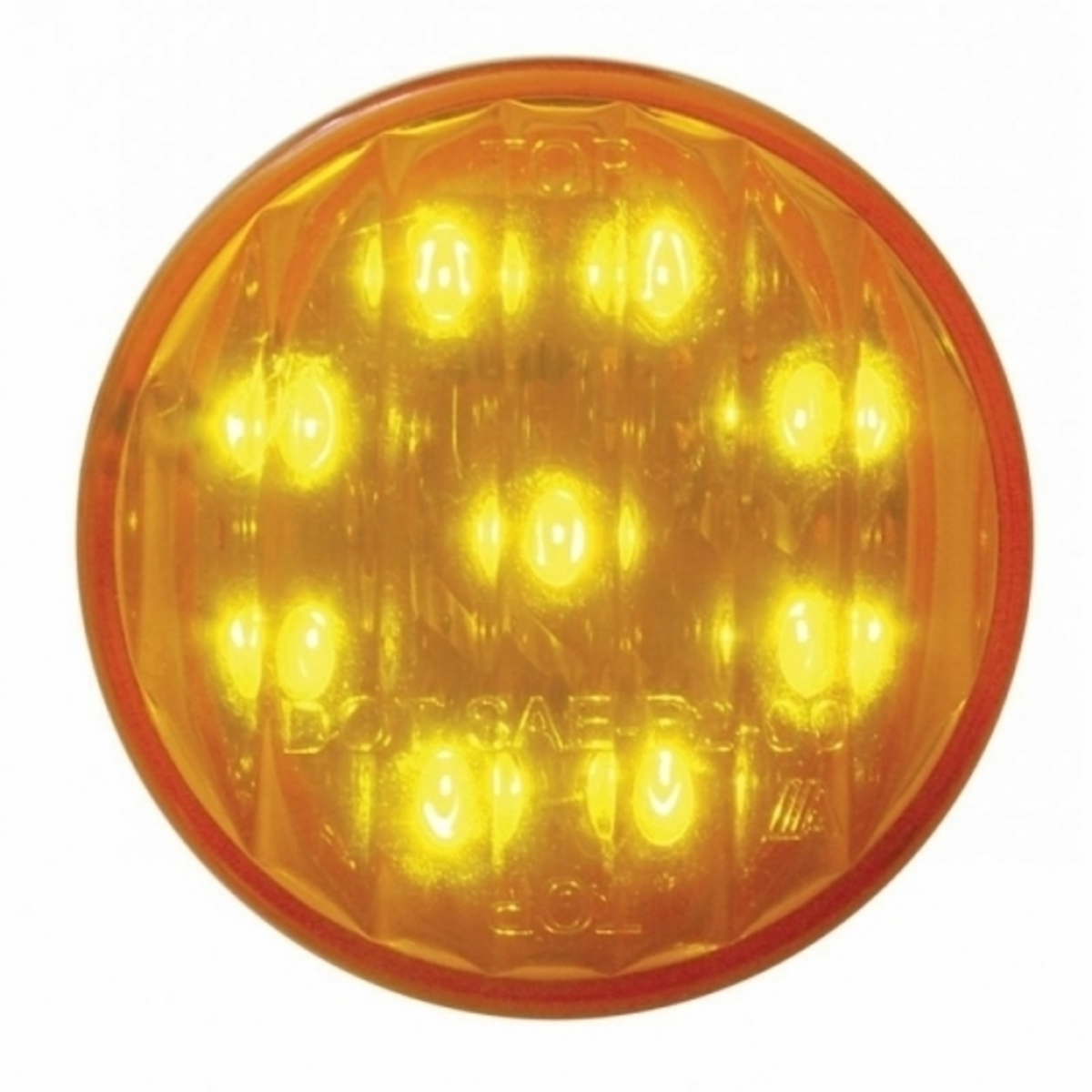 30" Heavy Duty Mud Flap Hangers With 9 LED End Cap & Bezel - Amber LED/Amber Lens (Pair)