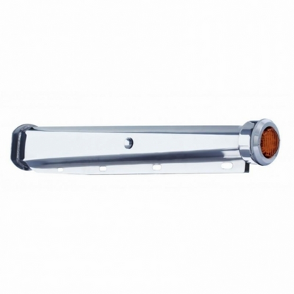 30" Heavy Duty Mud Flap Hangers With 9 LED End Cap & Bezel - Amber LED/Amber Lens (Pair)
