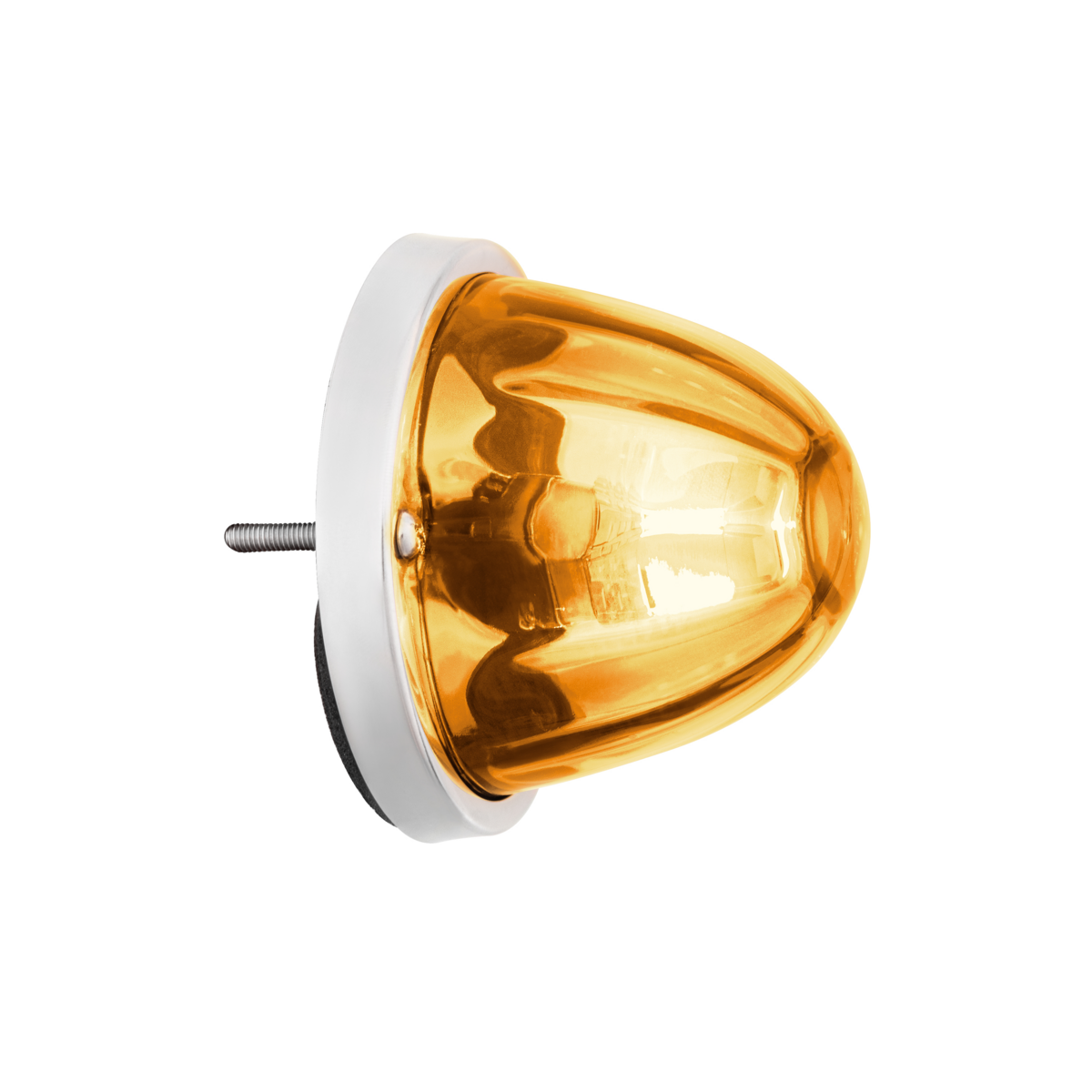 360-Degree Double Fury LED Bulb Glass Watermelon Flush Mount Kit-Amber & Green LED