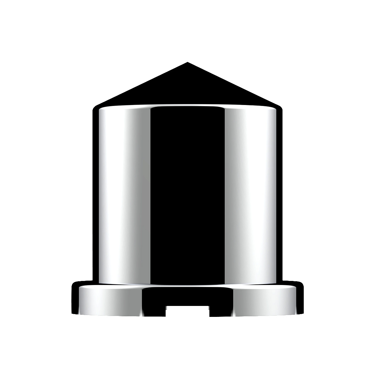 1-1/8" x 1-7/8" Chrome Plastic Pointed Nut Covers - Push-On (10-Pack)