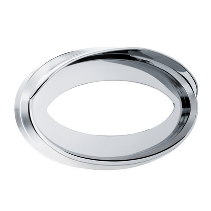 Chrome Bezel With Visor For 7-7/8" X 3-1/4" Peterbilt Emblem