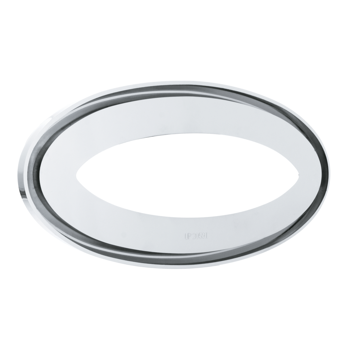 Chrome Bezel With Visor For 7-7/8" X 3-1/4" Peterbilt Emblem